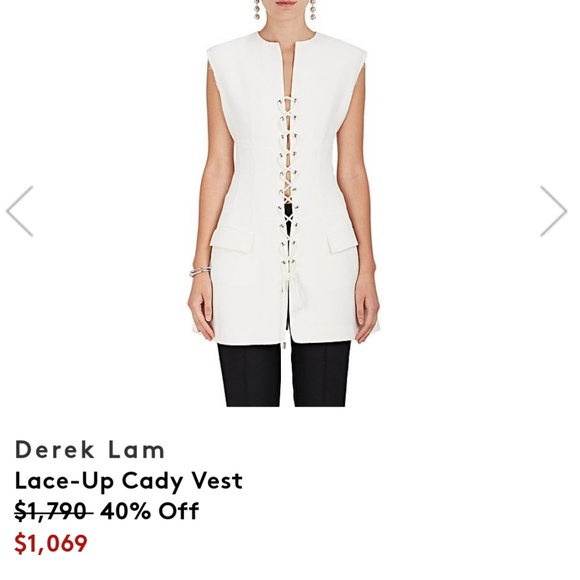 ❌SOLD❌Tuxedo Vest With Lacing Detail - Picture 5 of 6